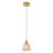 1-Amber glass round dimmable pendant light