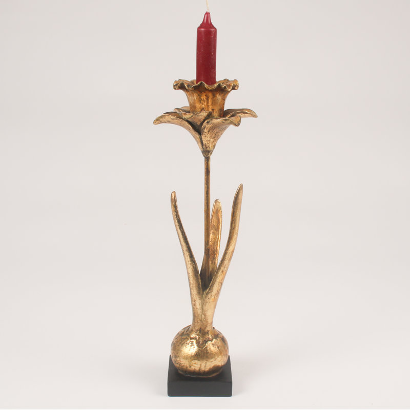 Metal Tabletop Candlestick, Gold