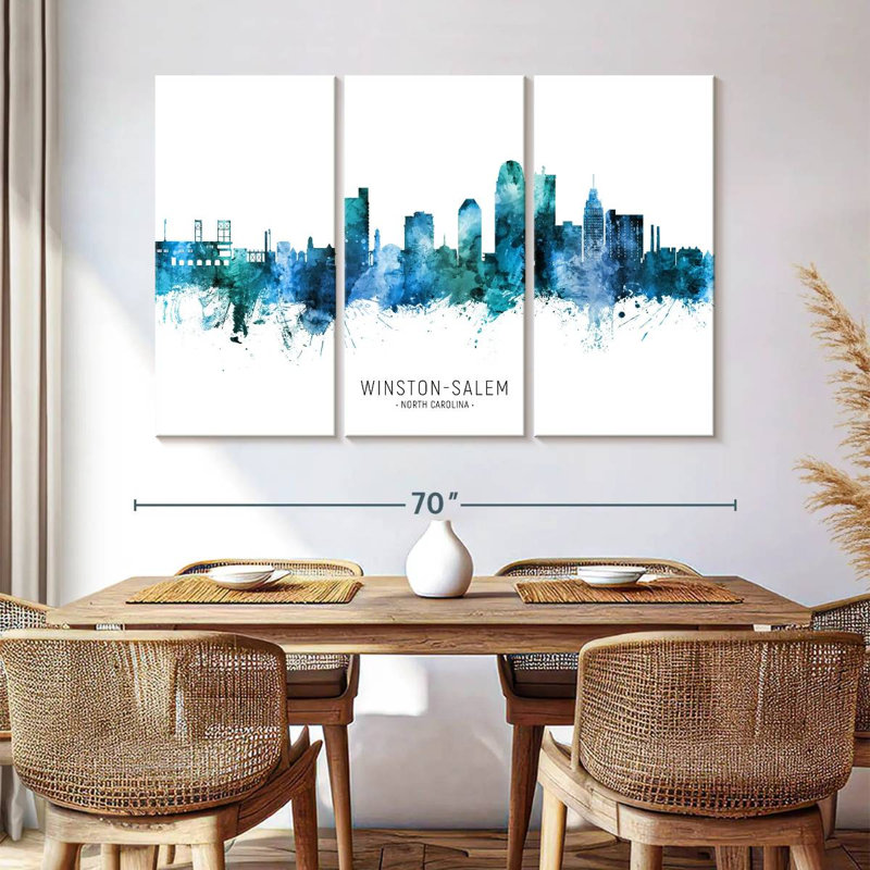 Winston-Salem NC Skyline I, H 42 po x l 65 po