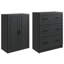  Cabinet Set 2 Pcs Engineered Wood Modern Storage Solution Sliding Door-1381797542