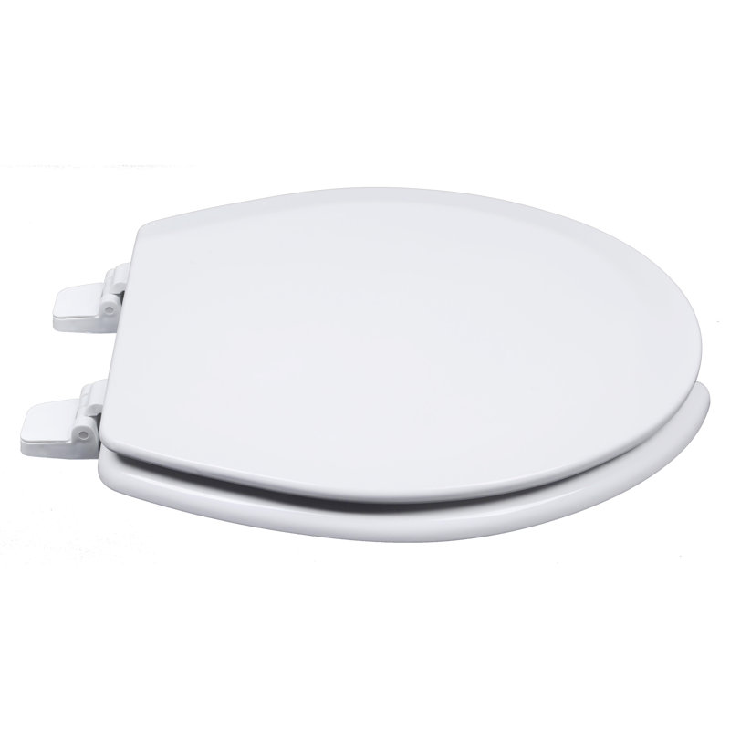 Round Toilet Seat and Lid, Cotton White (Bright White)