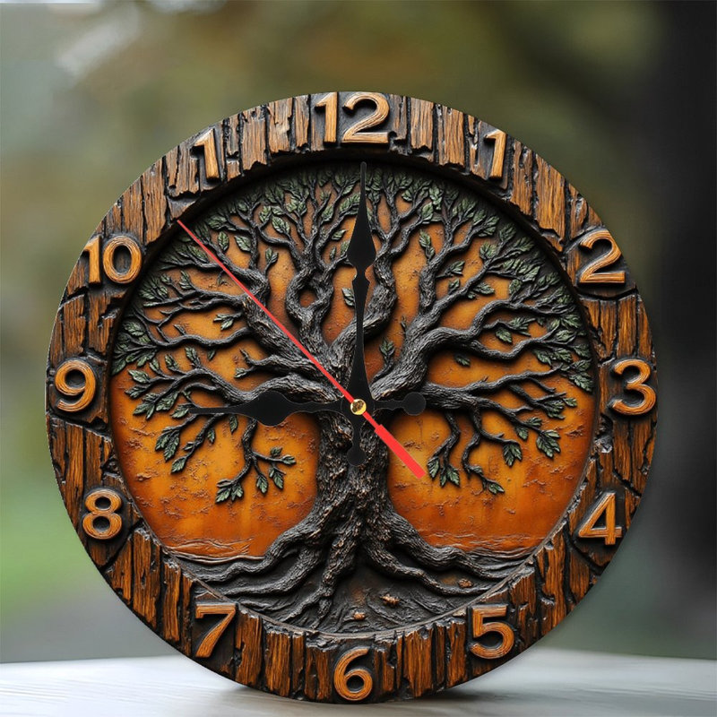 Horloge murale en bois