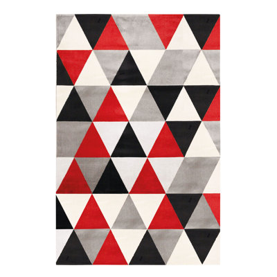 Ginnifer Geometric Shag Area Rug