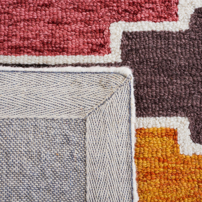 Tapis noir / rouille Rogan Drive 913, Carré 6 pi