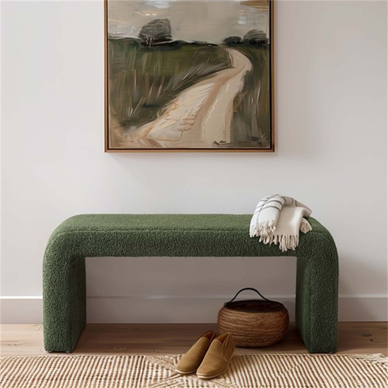 Versatile Wooden Bench with Plush Cushion for Enhanced Comfort and Style, 18" H x 16" W x 42" D
