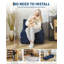 Canapé-lit convertible pliant avec matelas pliable, coussin, support pour le dos et poche latérale pour le salon et la chambre à coucher-1013217363