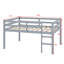 Lit mezzanine en bois avec échelle-727501769