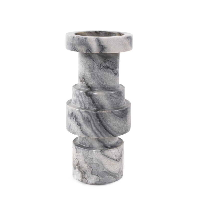 Modern Gregson Marble Candle Holder, Short