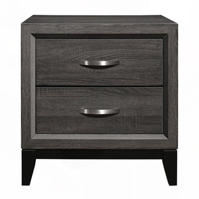 Contemporary Styling Gray Finish 1pc Nightstand