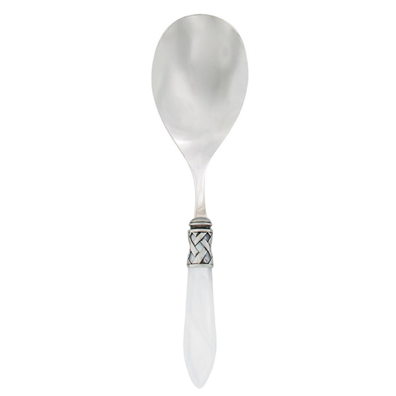 Aladdin Stainless Steel Serving Spoon, White