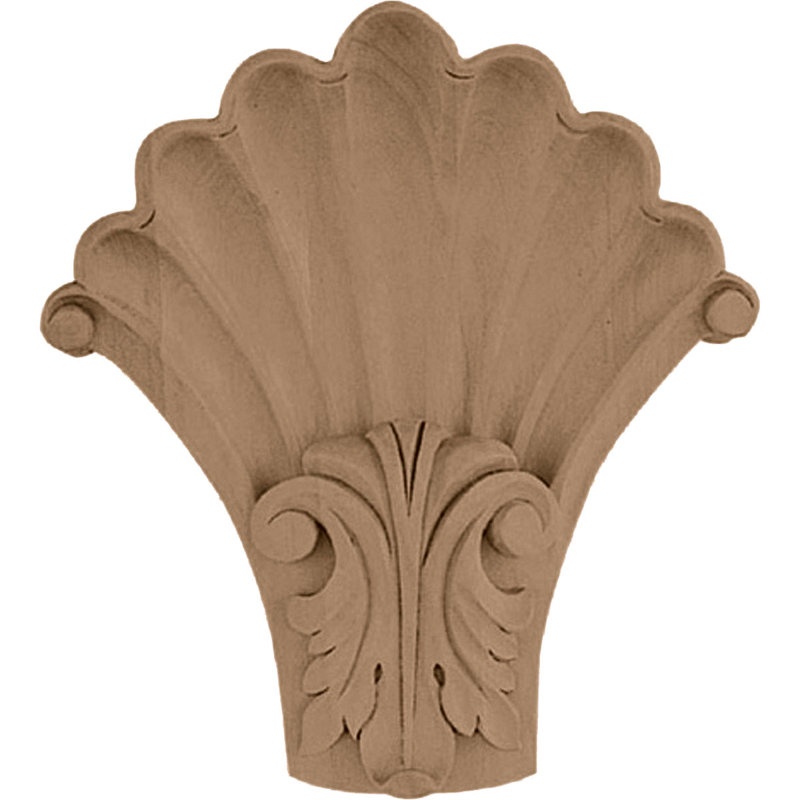 Corbeau moyen Acanthus H 6 1/2 po x l 5 1/4 po x P 2 po, Érable