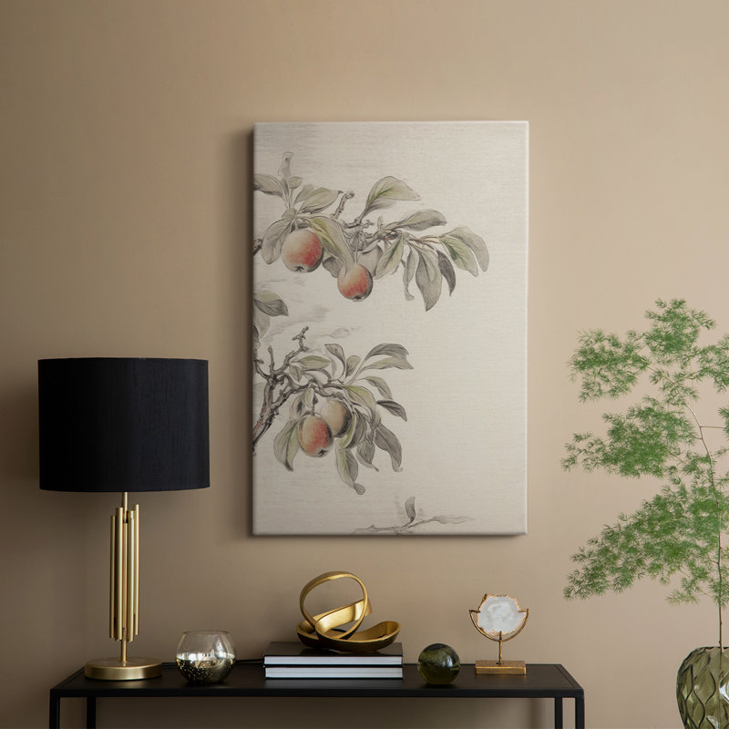 Reproduction florale rétro, galerie Cavas, H 18 po x l 12 po
