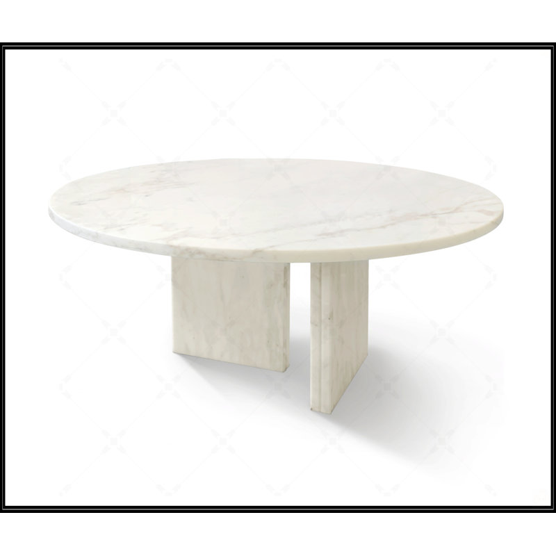 Table basse blanche en marbre naturel, Blanc