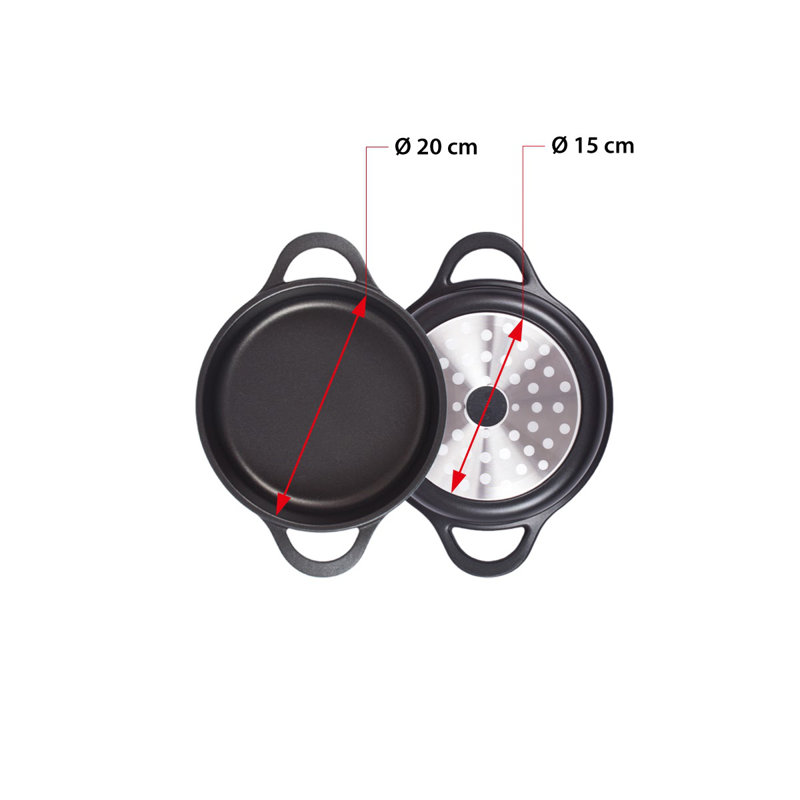 Valira Non-Stick Aluminum Round Braiser with Lid, 1.5 L, 32 cm