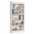 71" Farmhouse Bookcase with Double Fluted Design, 5-Tier Wooden Bookshelf for Living Room or Office-805357603
