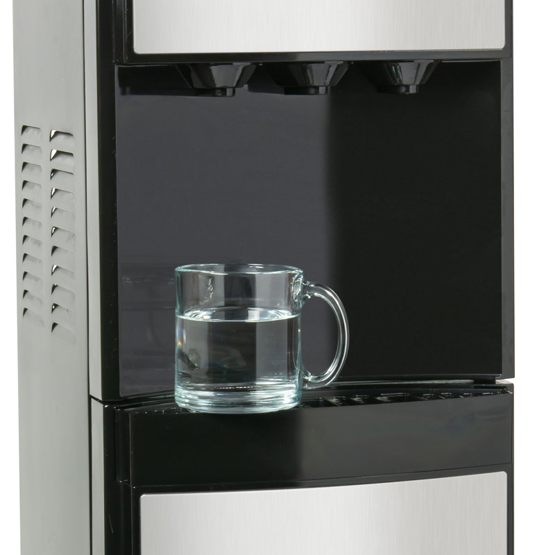 Distributeur d'eau chaude, froide et ambiante Igloo, Noir / acier inoxydable