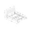 Lit, double, tapissier, aspect lin gris, transitionnel-130347236