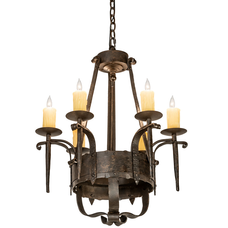 Lustre empire 6 lumières de style bougie Meltzer