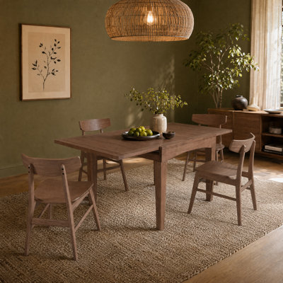 Klingbeil Maple Scandinavian 5-Piece Extendable Dining Set