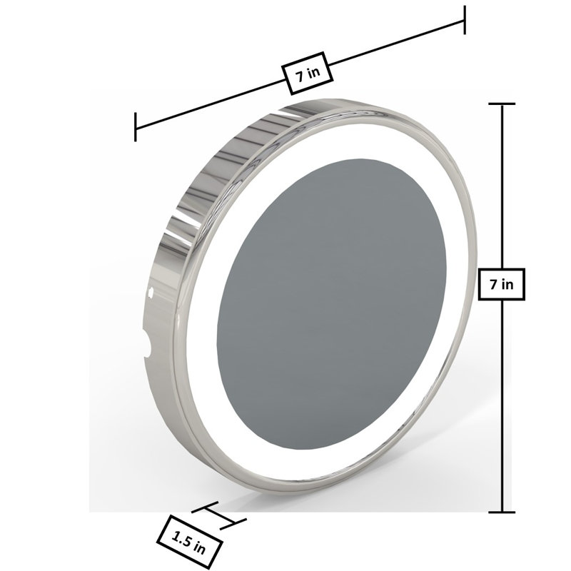 Lentille optionnelle pour miroir lumineux Neo Modern, Nickel poli