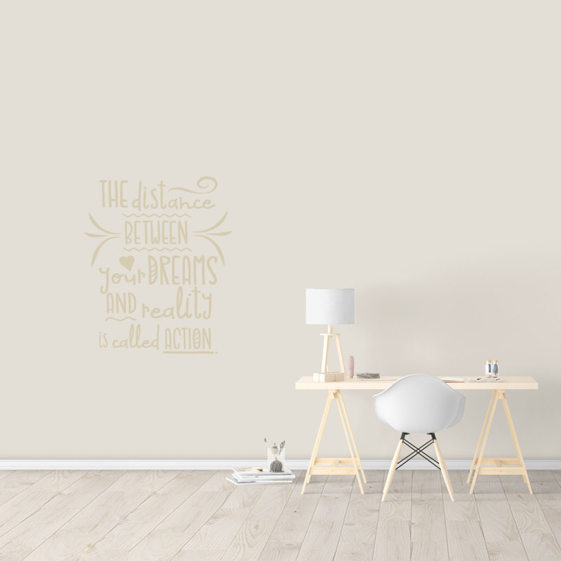 Décalcomanie murale distance entre votre rêve et votre réalité, Beige clair