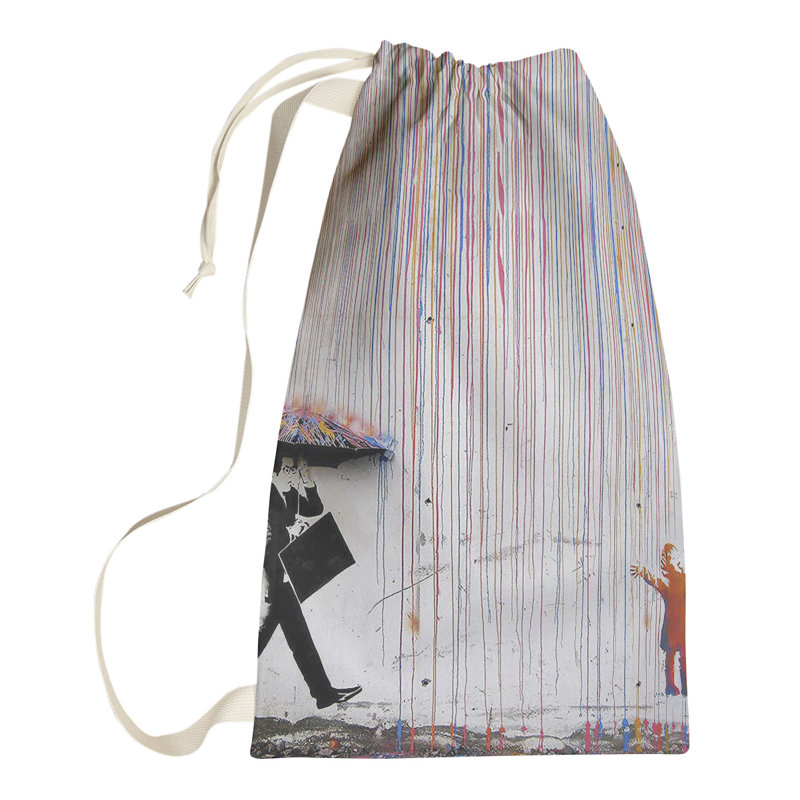 Fabric Laundry Bag with Handles, Large (36" H x 28" W x 1" D)