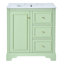 Meuble-lavabo de 30 pouces avec lavabo en céramique, 3 tiroirs et tablettes réglables pour un rangement optimal-126233310