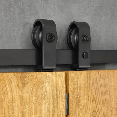 Anfromeda Single Door Barn Door Hardware Kit