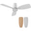 Ventilateur de plafond encastré avec lumière DEL 42 po Emidia pour pièces moyennes blanc-1469245680-1473649531