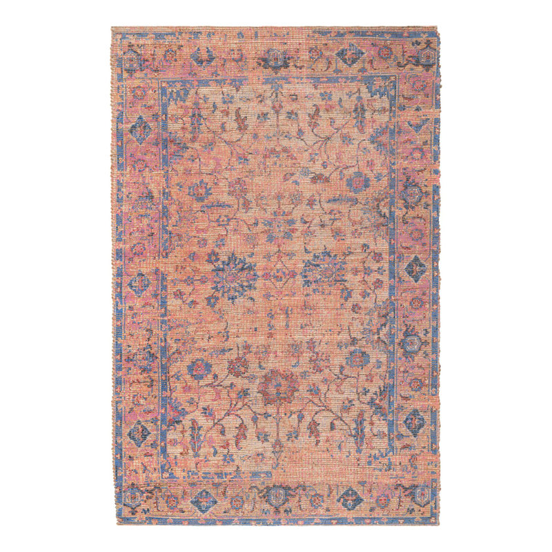Tapis Watkin - pêche rose, Rectangle 6 pi 1 po x 9 pi