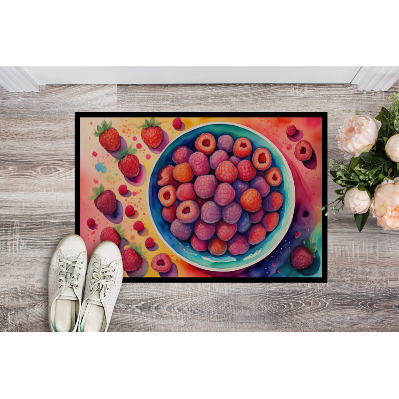 Tapis d'intérieur ou d'extérieur Colorful Raspberries 24 x 36, L 24 po x L 36 po