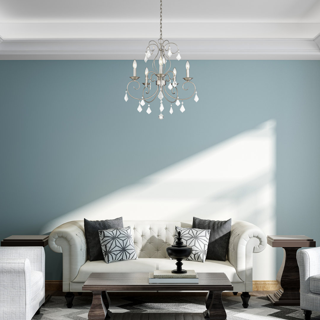 Dockray 6 - Light Candle Style Classic / Traditional Chandelier with Crystal Accents Astoria Grand 