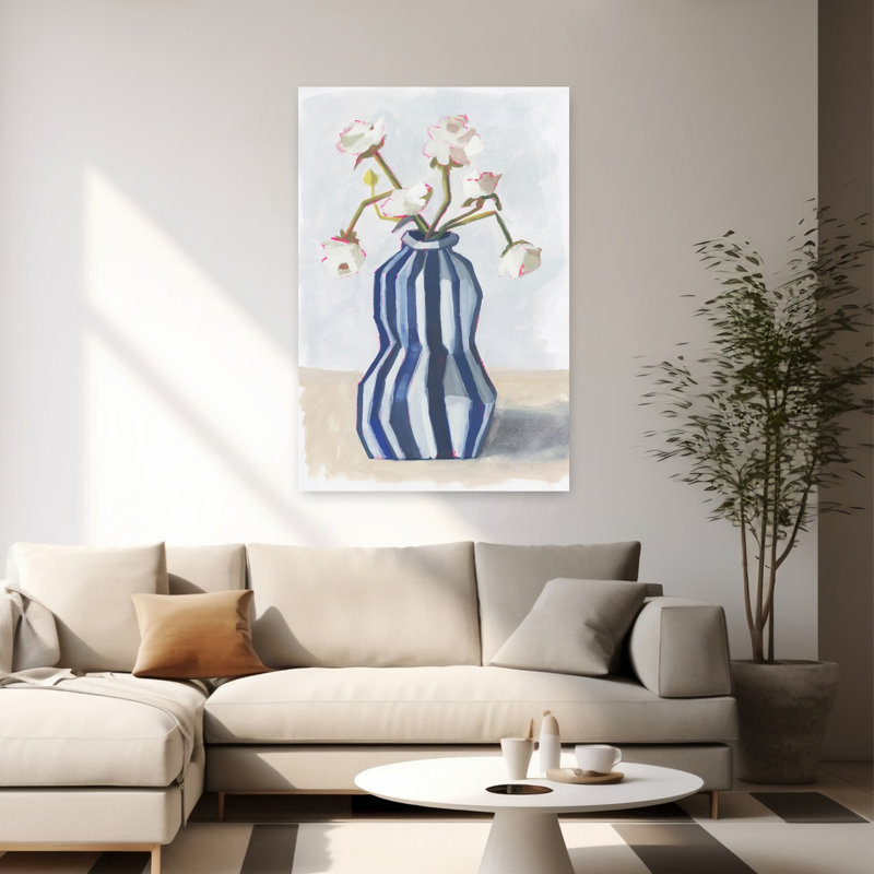 Art contemporain, art floral moderne, H 60 po x l 40 po