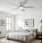 52" Mordern Brushed Nickel Flush Mount Ceiling Fan With Light And Remote Control Reversible Quiet Motor-1146009683-1146009682