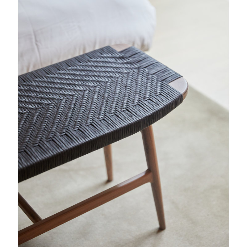 Banc Freja, Natural Walnut, Black Paper Cord