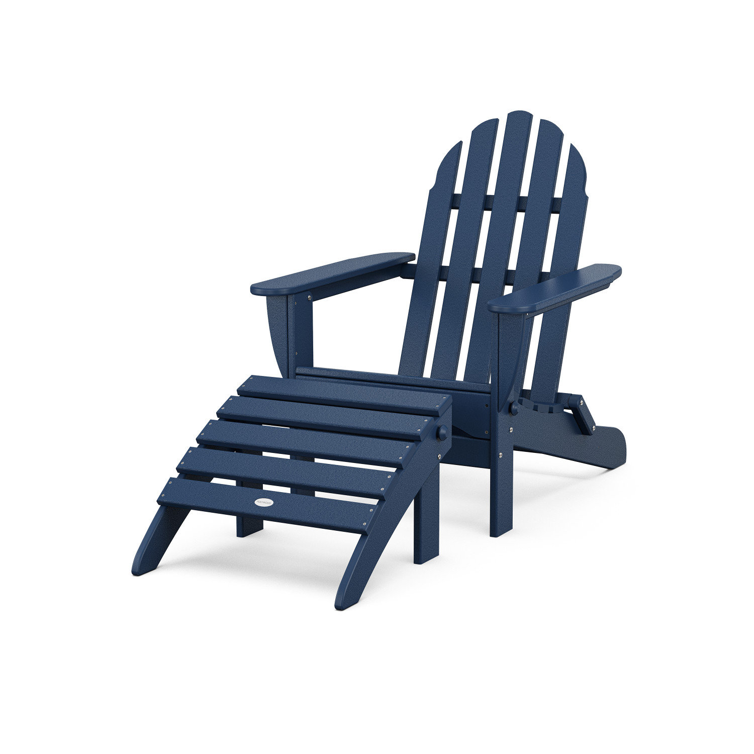 POLYWOOD® Classic Adirondack 2-Piece Set, Navy