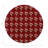 Xmas Ornament Red Round Beaded Placemat Smooth
