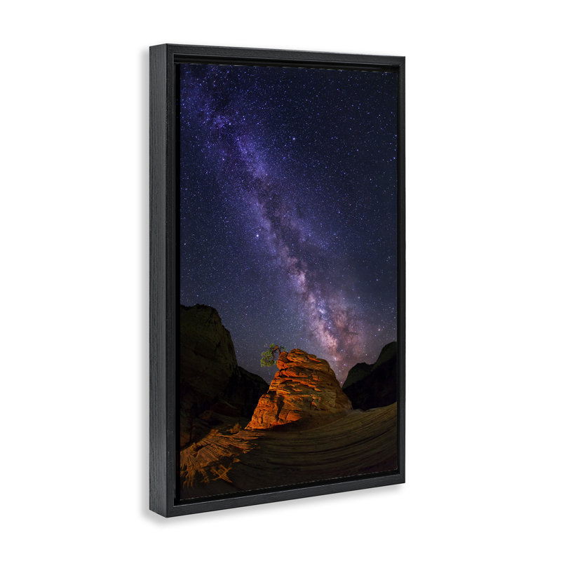 Cadre flottant Milky Way, Cadre flottant noir de jais, H 25 po x l 17 po
