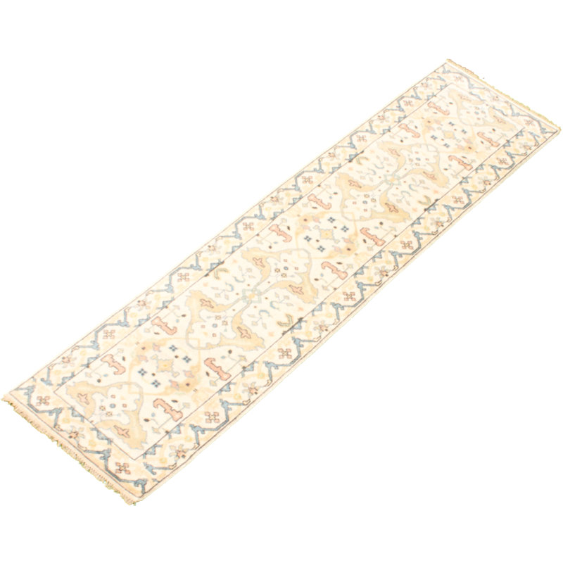 Tapis de couloir en Tapis décoratif laine noué à la main de conception unique 2 pi 7 po x 9 pi 9 po Fahrudin New Age