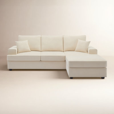 Canapé modulaire réversible l 100 po Alden avec coussins rembourrés de duvet