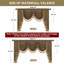 Cantonnière à feston classique avec pampilles, cantonnière en cascade jacquard bronze, habillage de fenêtre 59 po 1 panneau-1439991195