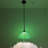 Kleist Tiffany Pendant Lighting Green Stained Glass Leaves LED Bulb Included 12”W*12”D*60”H