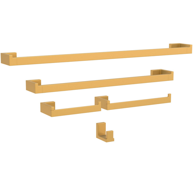 5 - Piece Bathroom Hardware Set, Brushed Gold