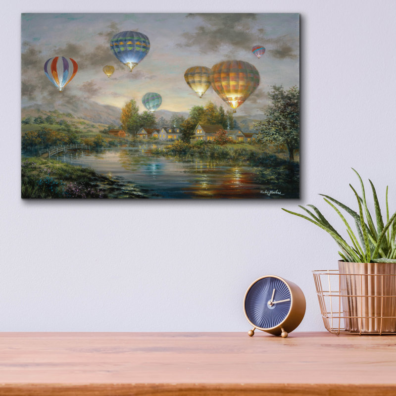 «Balloon Glow» par Nicky Boehme, art mural en verre acrylique, 16 po x 12 po