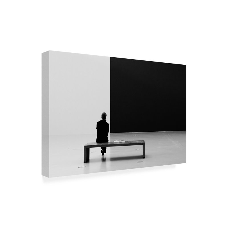 Art mural sur toile tendue - Inge Schuster «Black and White I» pour décoration de salon, de chambre à coucher ou de bureau - 30 x 47