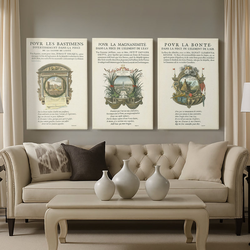 Ex-libris imprimé I - toile tendue sur mesure - 3 pièces, H 12 po x l 24 po