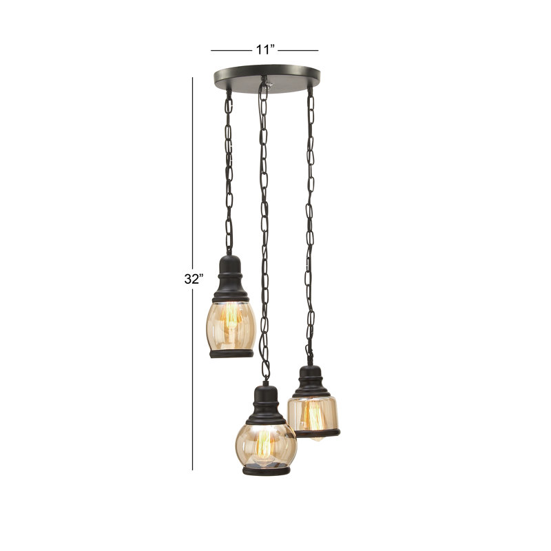 Luminaire suspendu géométrique à 3 lumières Davila