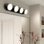 Luminaire de salle de bain Santori moderne, noir mat