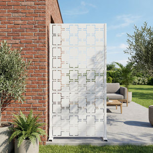 Metal Privacy Screen Fence Panel Square Pattern