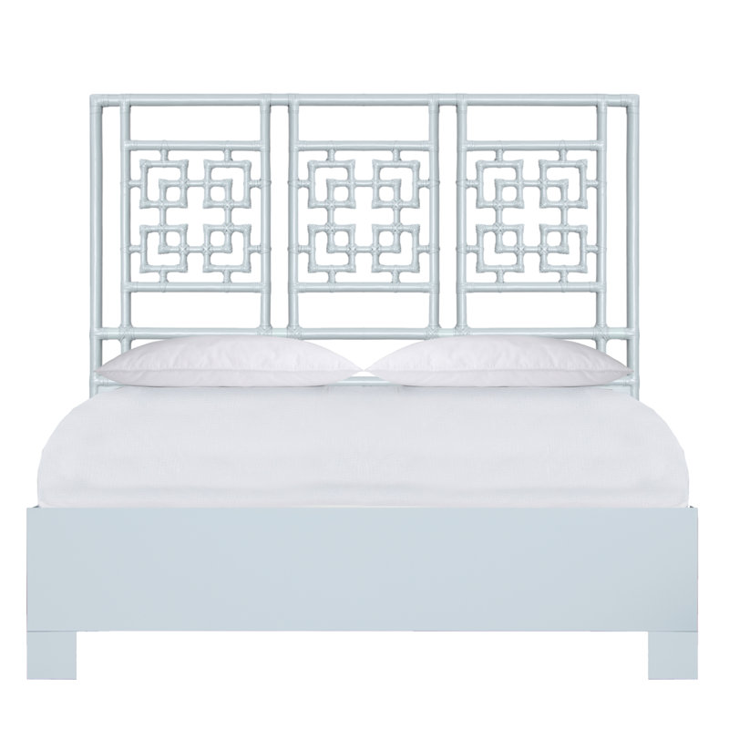 Lit plateforme Palm Springs, Grand, Bleu clair